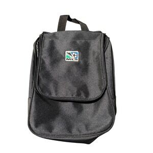 MLS Major League Soccer Black Hanging Toiletry Bag Travel Organizer Case Logo
